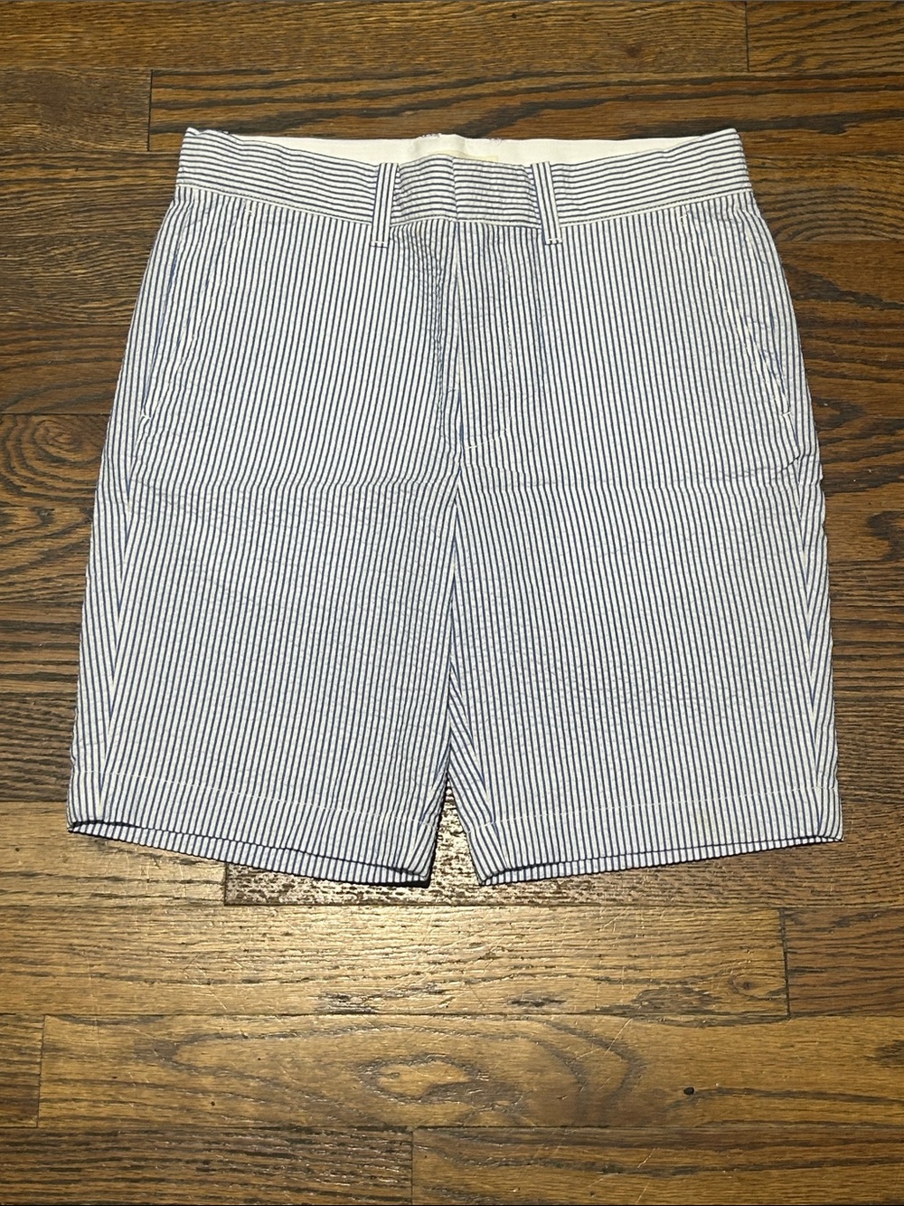 Crewcuts Blue and White Seersucker Shorts